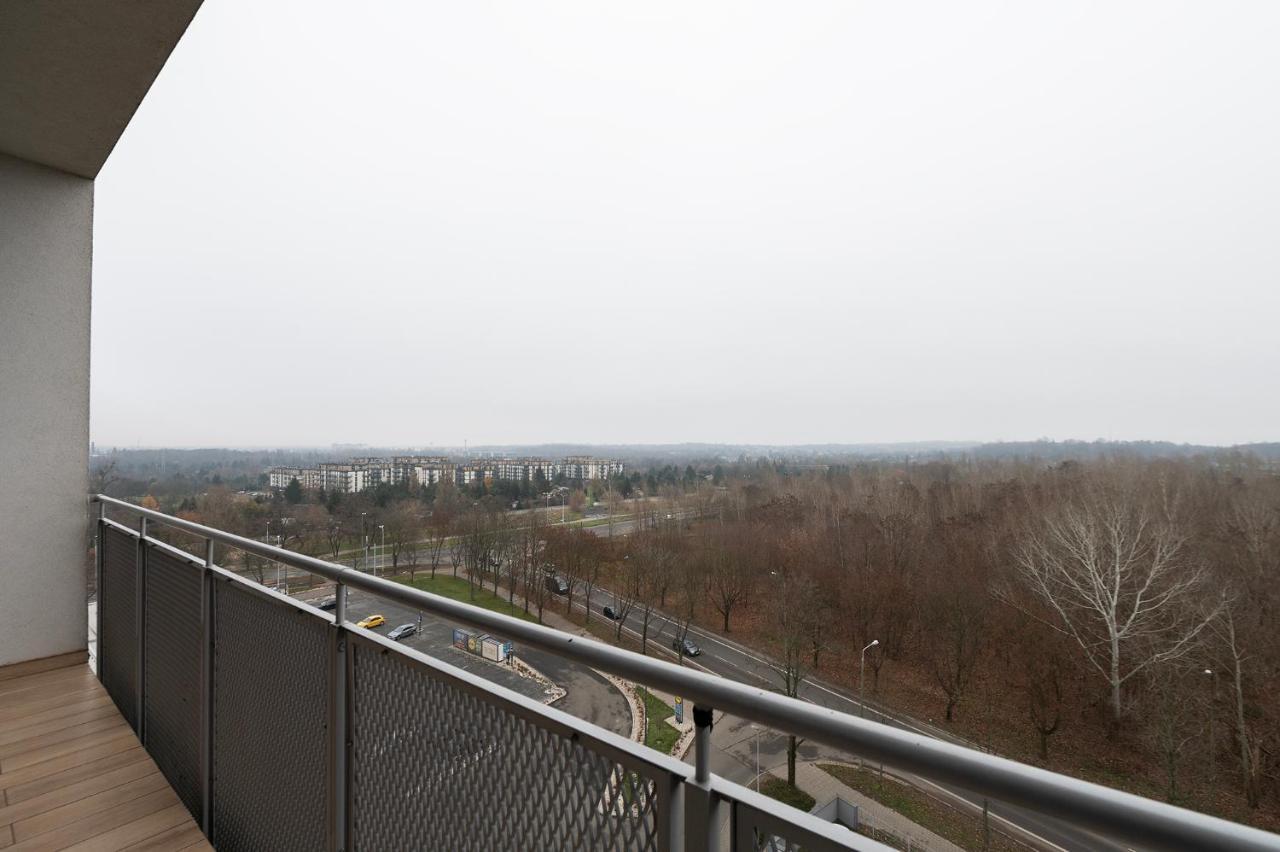Penthouse With A View Of Lodz & Free Parking Apartment Bagian luar foto